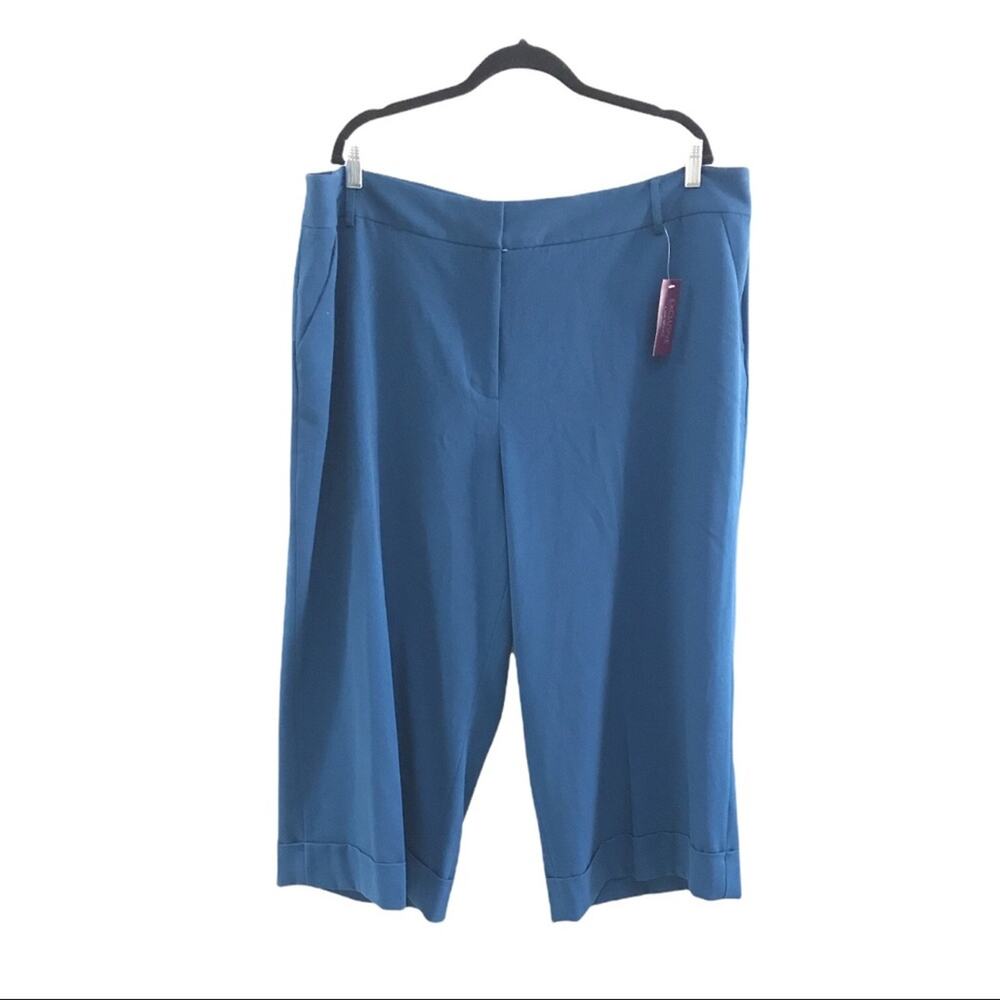 Lane Bryant Cropped Dress Pants Teal Blue Size 24